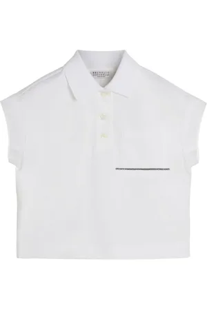 Brunello Cucinelli Polo con dettaglio Monili