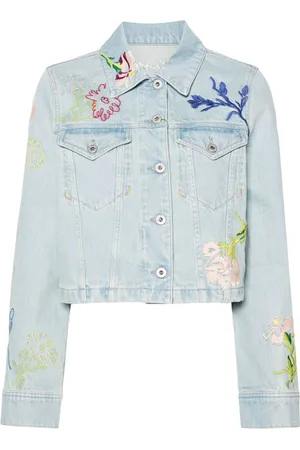 Kenzo Giacca denim Drawn Flowers