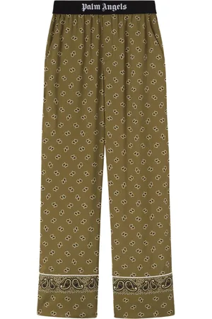 Palm Angels Pantaloni dritti con stampa paisley