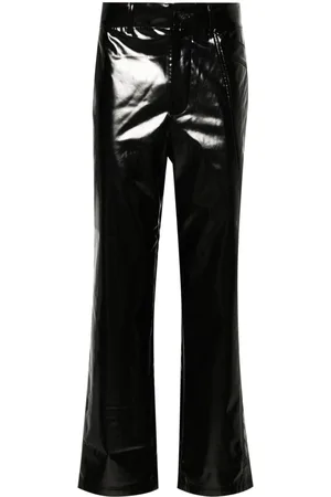 Feng Chen Wang Pantaloni con effetto lucido