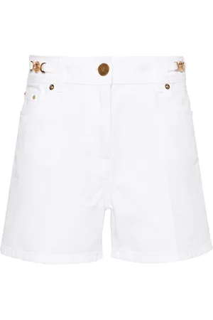 VERSACE Shorts denim a vita alta