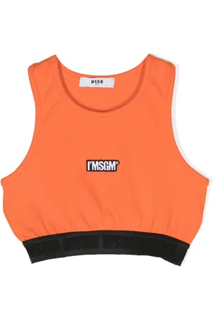 Msgm Top crop con applicazione