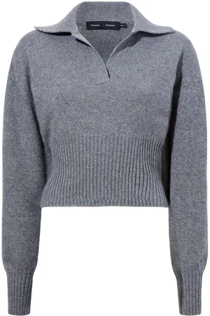 Proenza Schouler Maglione Jeanne a coste con spacco
