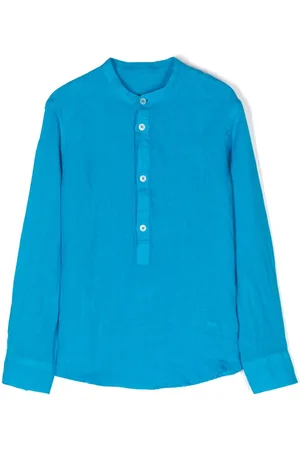 Paolo Pecora Camicia con colletto alla coreana