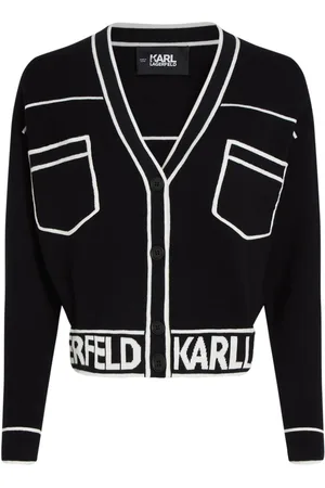 Karl Lagerfeld Cardigan crop con logo