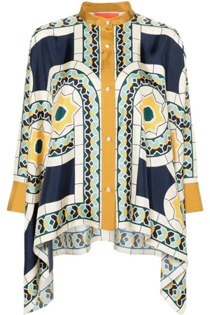 La DoubleJ Camicia Foulard con stampa geometrica