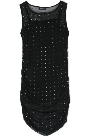 MONNALISA Abito smanicato con strass