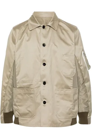 SACAI Giacca-camicia con inserti