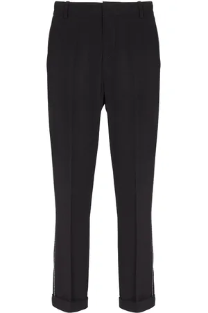 Balmain Pantaloni sartoriali con strass