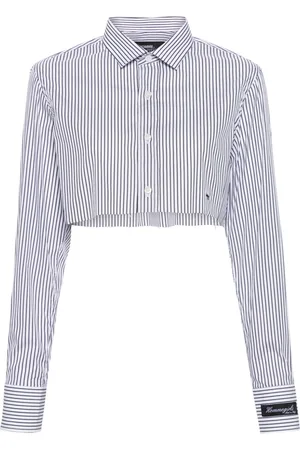 HOMMEGIRLS Camicia a righe con ricamo