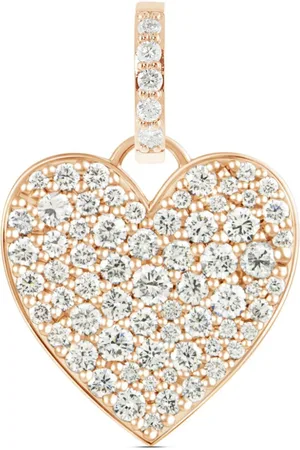 Pendente Caviar Heart in rosa 18kt con diamanti