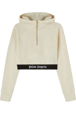 Palm Angels Felpa con banda logo crop