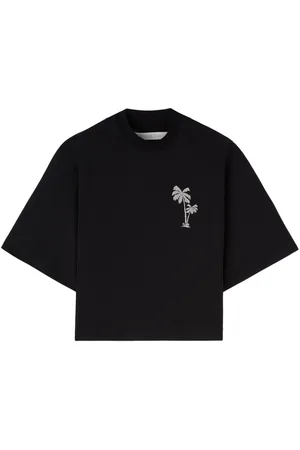 Palm Angels T-shirt con ricamo crop