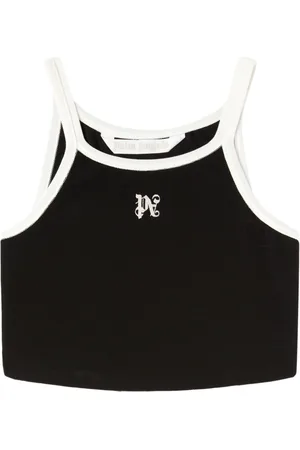 Palm Angels Top crop con monogramma PA