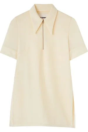 Jil Sander T-shirt con colletto a punta