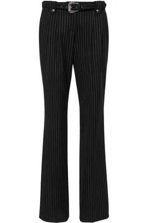 VERSACE Pantaloni dritti gessati