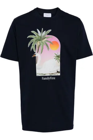 Family First T-shirt con stampa Swan