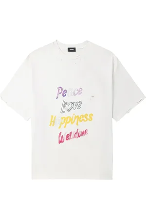 We11 Done T-shirt Peace con stampa