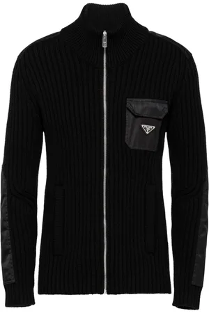 Prada Cardigan con logo a triangolo