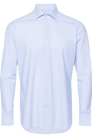 Tintoria Mattei Camicia a quadretti con colletto ampio