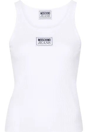 Moschino Canotta a coste con applicazione