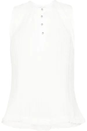 Lanvin Top plissettato smanicato