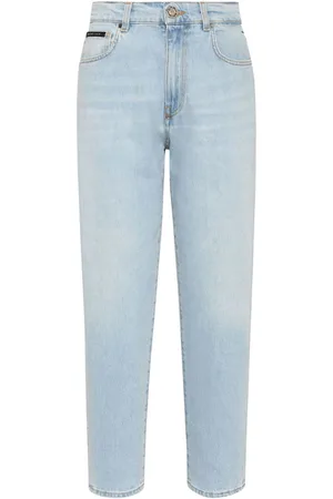 Philipp Plein Jeans dritti a vita alta