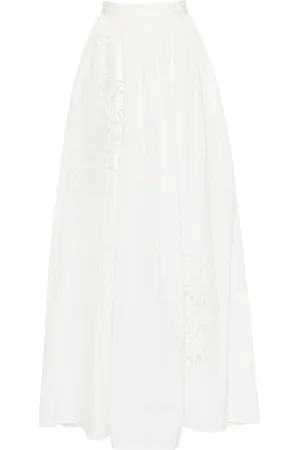 Elie saab Gonna lunga con ricamo