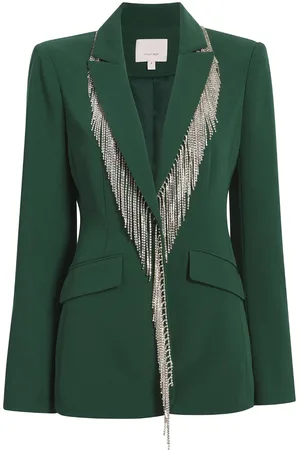 Cinq A Sept Blazer monopetto con frange Cheyenne
