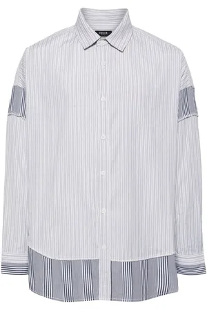 FIVE CM Camicia a righe con design a inserti