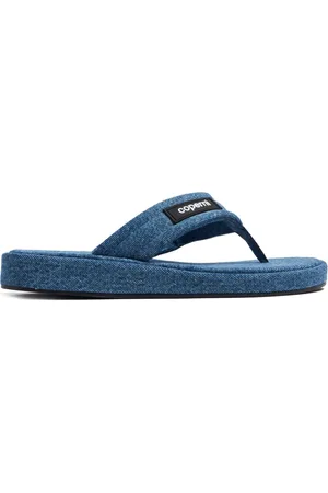COPERNI Infradito denim con applicazione logo