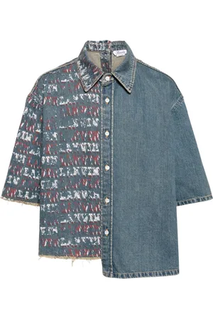 Lanvin Camicia denim asimmetrica x Future