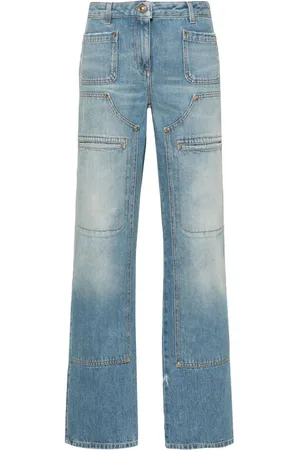 Palm Angels Jeans dritti con vita media