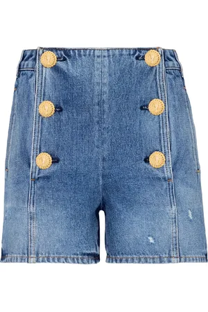 Balmain Shorts denim a vita alta