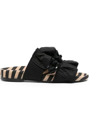 La DoubleJ Sandali slides Pimento con pompon