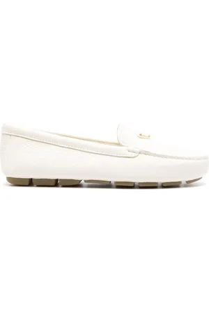 Prada Mocassini in pelle con placca logo