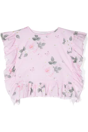 MONNALISA Top crop a fiori