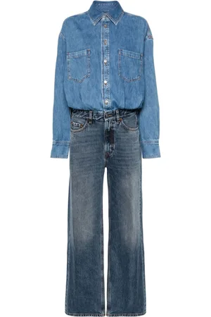 haikure Tuta intera denim con inserti