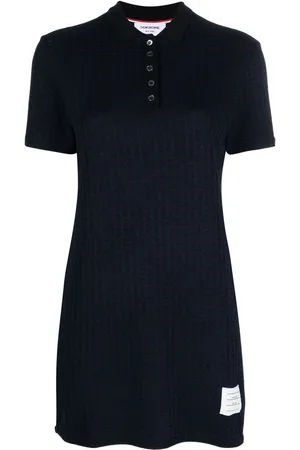 Thom Browne Abito corto a quadri jacquard
