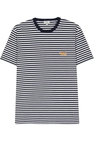 Woolrich T-shirt a righe con stampa