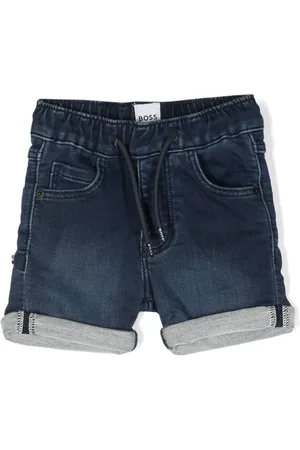 HUGO BOSS Shorts denim con ricamo