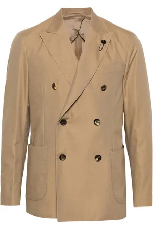 LARDINI Blazer doppiopetto con spilla