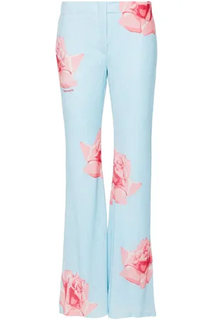 Kenzo Pantaloni svasati con stampa
