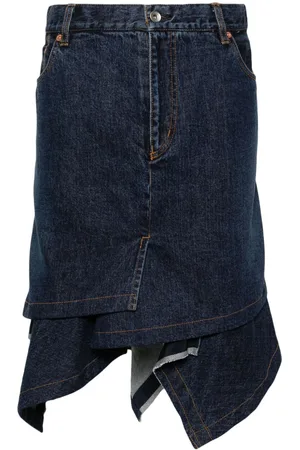 SACAI Gonna denim asimmetrica
