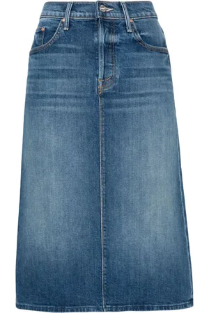 Mother Gonna midi denim a vita alta