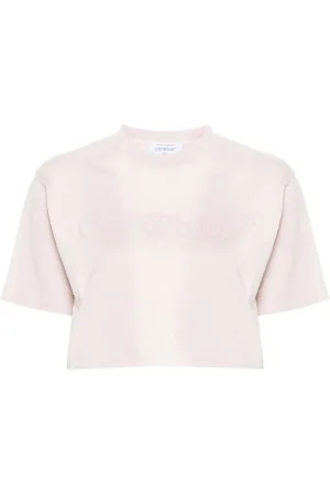 OFF-WHITE T-shirt con logo crop