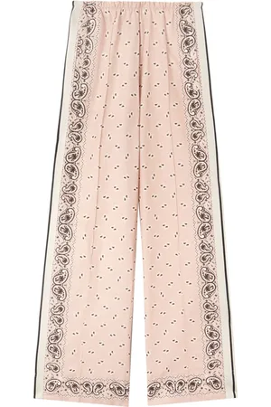 Palm Angels Pantaloni a gamba ampia con stampa paisley
