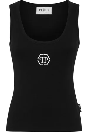 Philipp Plein Canotta con logo esagonale