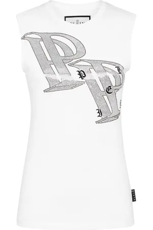 Philipp Plein Canotta con cristalli