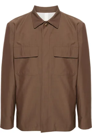LARDINI Giacca-camicia con colletto ampio
